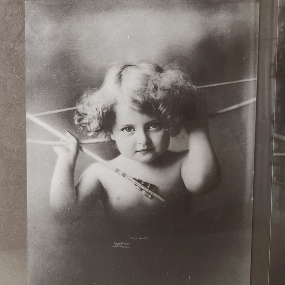 Cupid Awake and Cupid Asleep, Antique Framed Photographs Early Copies c. 1897 - Picture 5 of 8